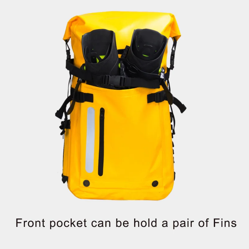 Влагозащищенный рюкзак 30 л с застежкой сверху и мягкой задней панелью передний