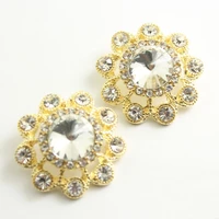 25 pieces super exquisite high end diamond studded metal buttons spot wholesale coat fashion decorative golden buttons 29mm