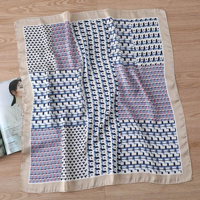 

Fashion Square Scarf Hair Tie Band Women Elegant Small Vintage Skinny scarf Retro Head Neck Silk Scarf square scarves foulard