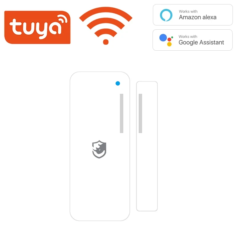 

Смарт-детекторы открытия/закрытия двери Tuya, Wi-Fi, домашняя сигнализация, совместима с приложением Alexa Google Home Tuya