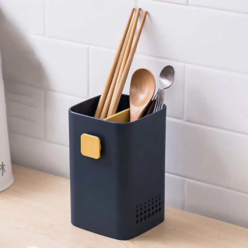 

Wall Mounted Cutlery Drainer Storage Organizer Kitchen Spoon Chopsticks Holder 634E
