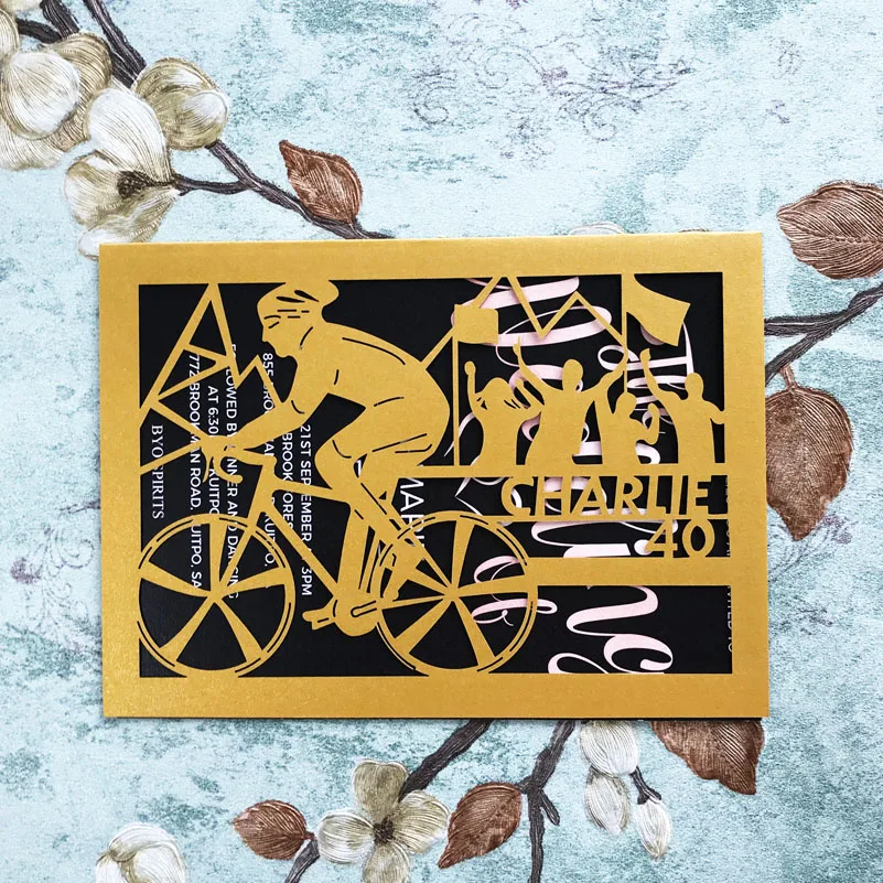 100 шт./лот настраиваемая Свадебная карточка для инитации Спортивная