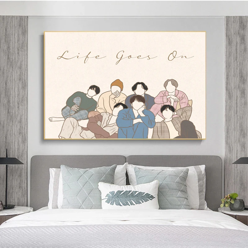 Звезды Kpop лучшие подарки для фанатов Картина на холсте настенное искусство