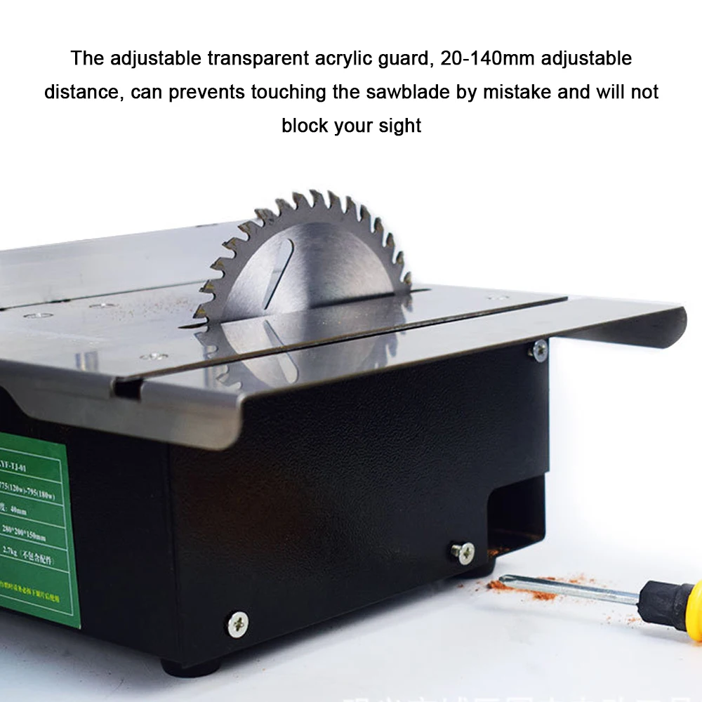 

Mini Multifunctional Table Saw Angle Adjustable Electric Desktop Saw Household DIY Cut Grinding Tool Woodworking Lathe Machine