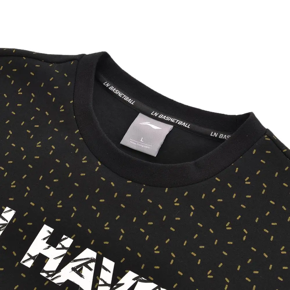 (Break Code) Мужской баскетбольный свитер Li-Ning толстовка стандартного кроя 63% хлопок 37%