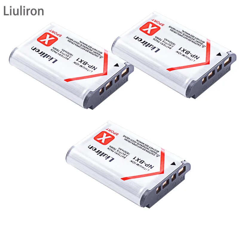 3battery 5x акумуляторная батарея NP-BX1 NPBX1 np bx1 батарея для sony DSC-RX100 DSC-WX500 HX300 WX300 HDR AS100v AS200V AS15 AS30V AS300 M3 M2 HX60 - Цвет: 3battery