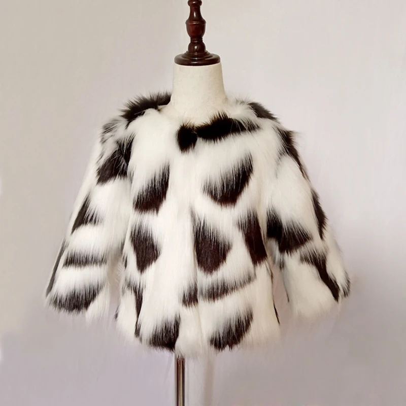 2019 зимнее меховое пальто для девочек модные элегантные куртки из искусственного