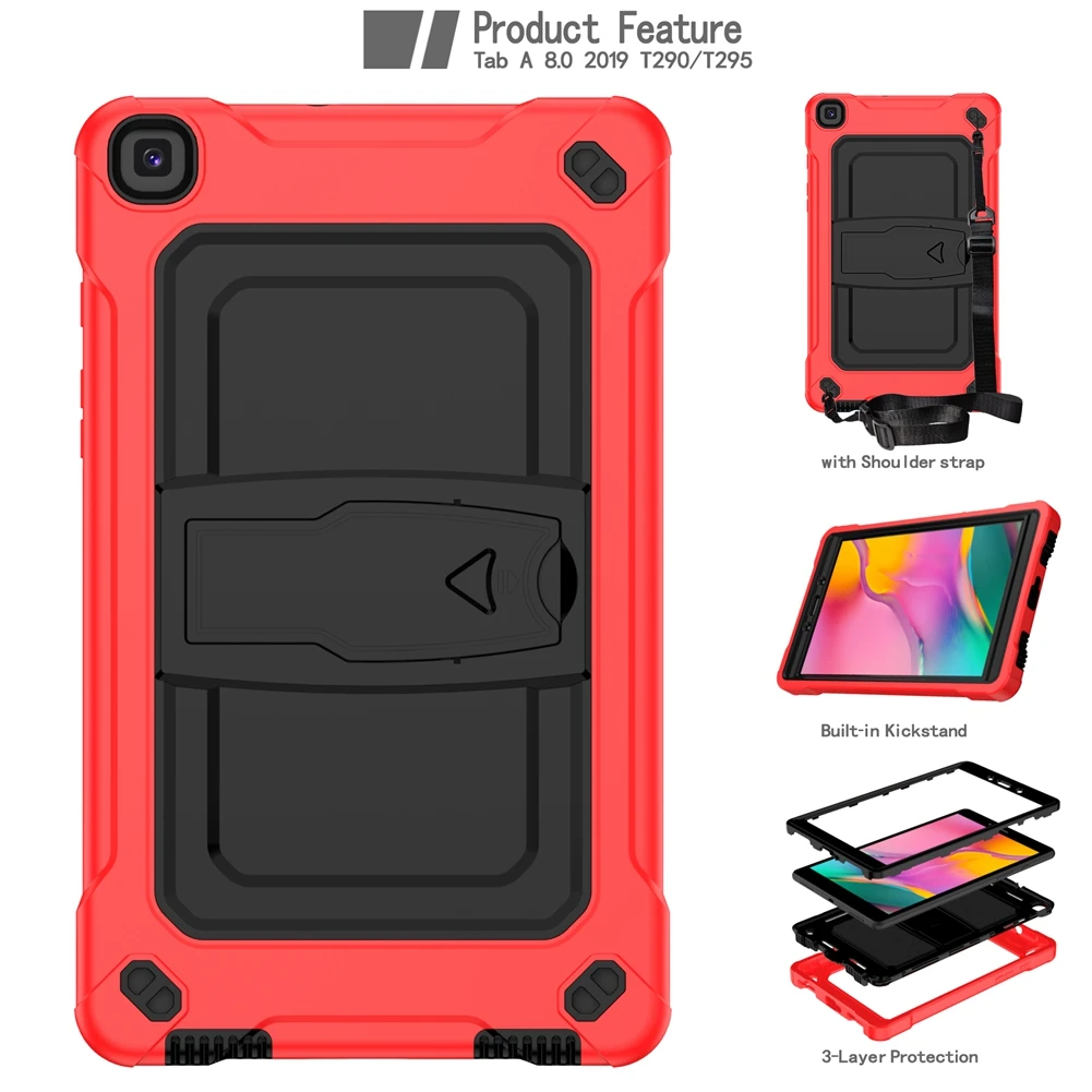 

Case For Samsung T290 T295 Heavy Duty Shockproof Kids Tablets Cover For Samsung Galaxy Tab A 8.0 SM-T290 SM-T295 SM-T297 Fundas