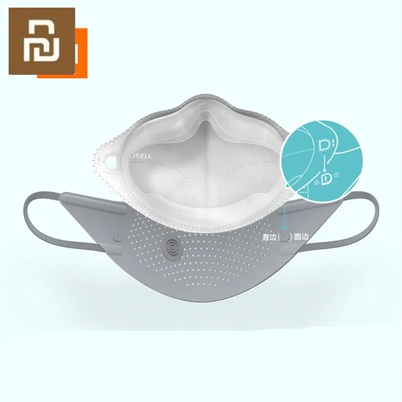 Yuopin AirPOP Air Wear PM0.3 / pm2.5 антидымчатая маска для лица с 2 шт фильтром регулируемые