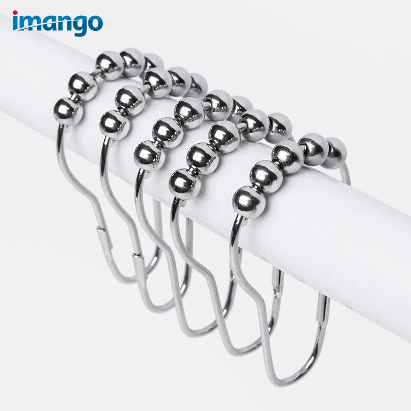 Металлические занавески для ванной комнаты душа крючок аксессуары занавеска