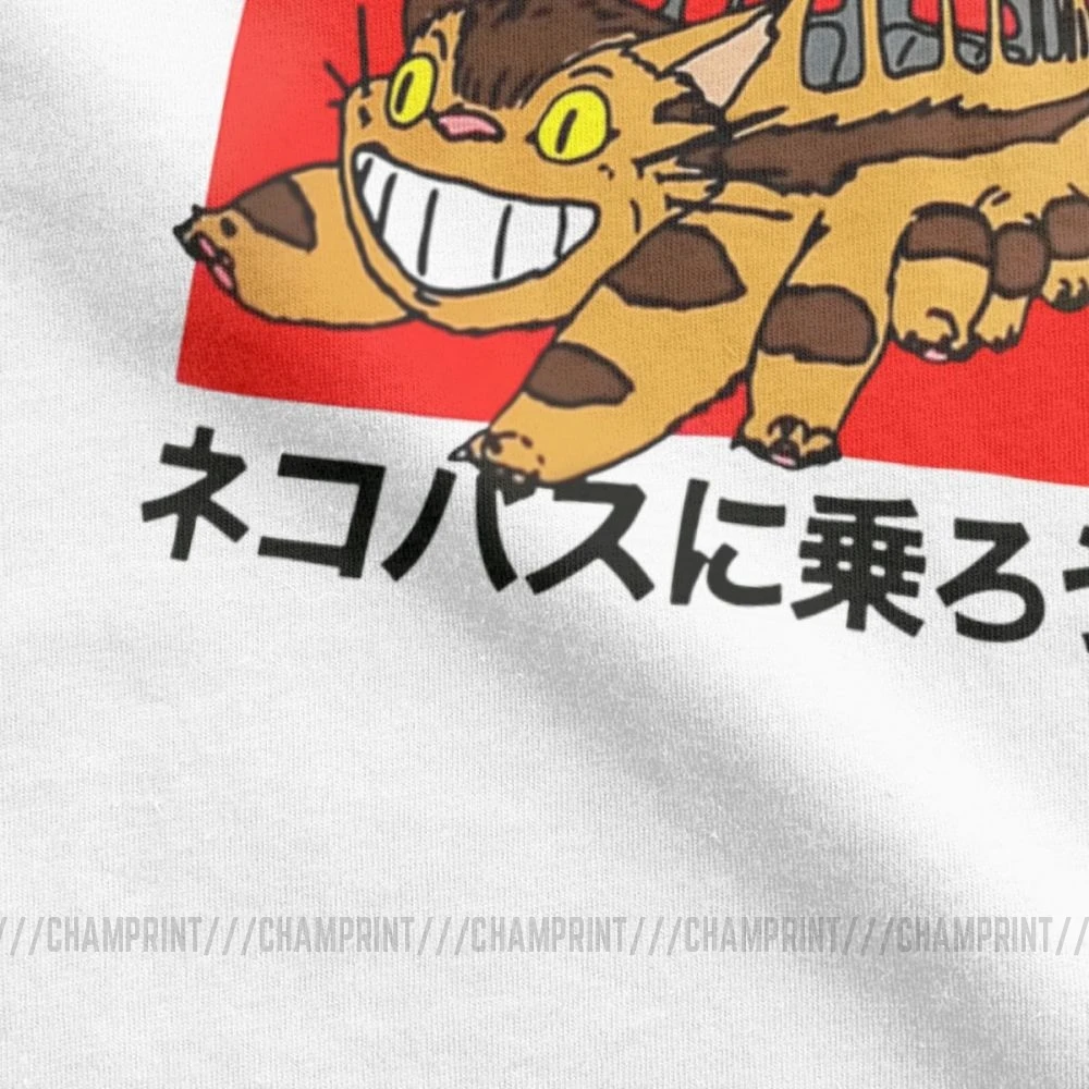 Мужская футболка с изображением кота и автобуса забавная хлопковая коротким