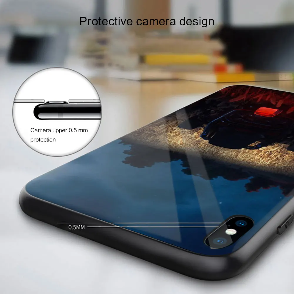 Soft Glass Case For Samsung S22 S21 S20 S11 S10 S9 S8 Plus lite 10e fe TPU Coque Balck Cover PUBG Black images - 6