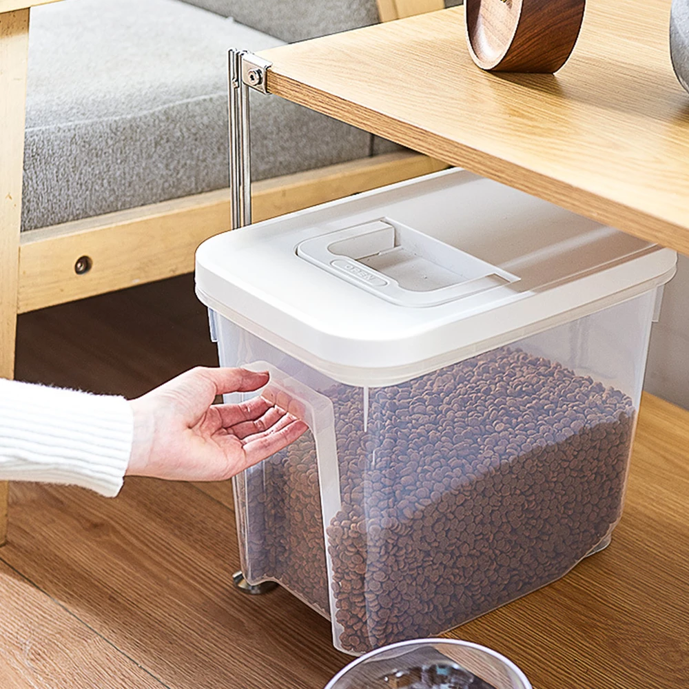 

6000ml/9000ml Pet Dog Feeder Storage Food Container Mildew Large Capacity Storage Anti-oxidation Dog Bowl Fresh Box Cat Food Box