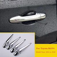 abs chrome for toyota rav4 2014 2015 2016 2017 2018 accessories car door protector handle decoration cover trim car styling 8pcs