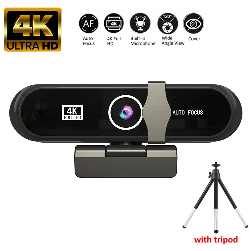 

Webcam 4K Full HD 2K Web Camera Autofocus With Microphone USB Web Cam For PC Computer Mac Laptop Desktop YouTube Webcamera