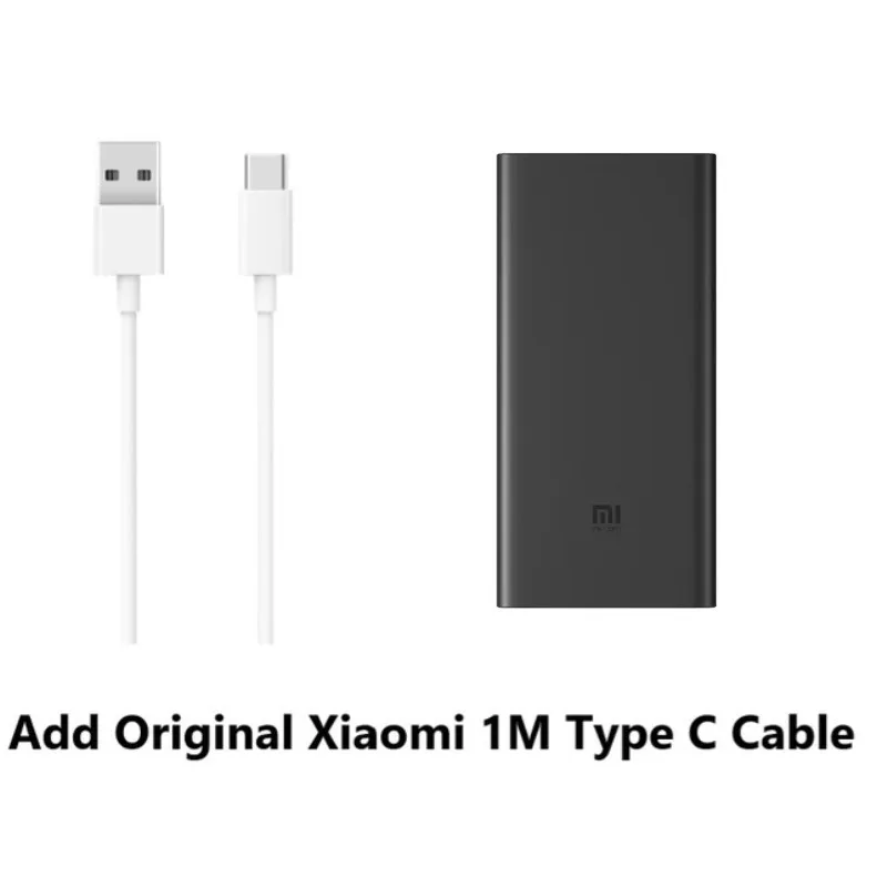Add Type-c Cable Xiao mi беспроводной внешний аккумулятор 10000 мач PLM11ZM usb type C mi внешний аккумулятор 10000 Qi быстрое беспроводное зарядное устройство портативная зарядка повербанк - Цвет: Add Type-c Cable