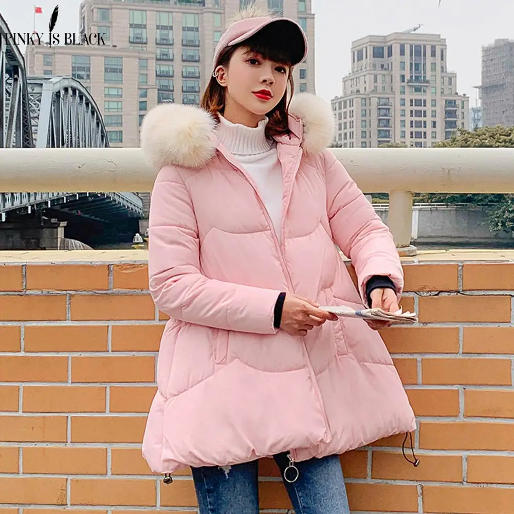 Новинка 2019 осенне зимняя куртка PinkyIsBlack Женское пальто милая Женская с кошачьими