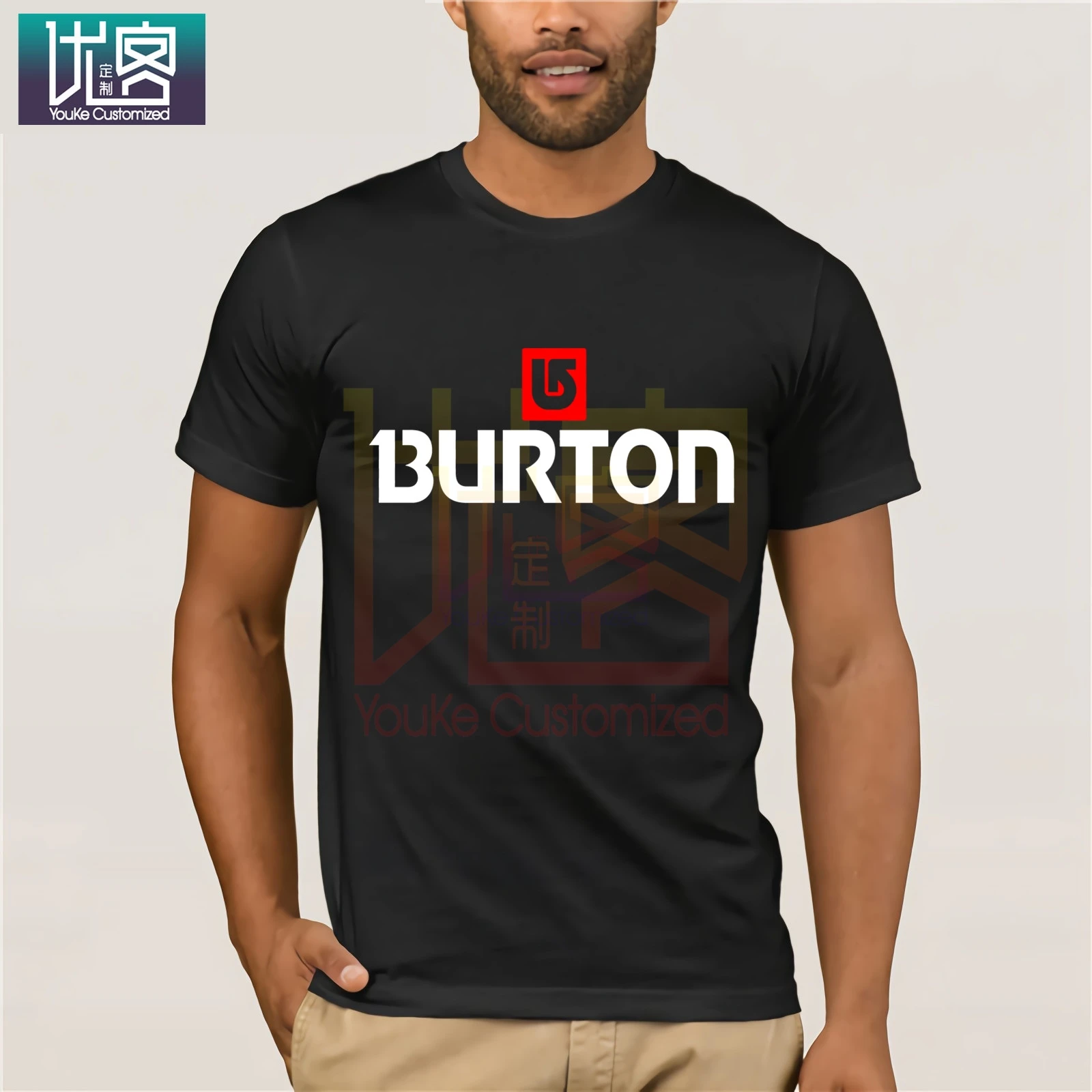 Burton стрелка логотип сноуборды футболка с мультяшным рисунком Футболка Homme топ