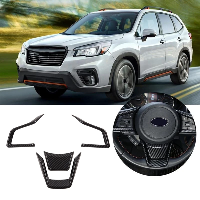 Декоративная панель на руль автомобиля, Накладка для Subaru Forester, Impreza, Outback, Стайлинг салона автомобиля, 4 шт.