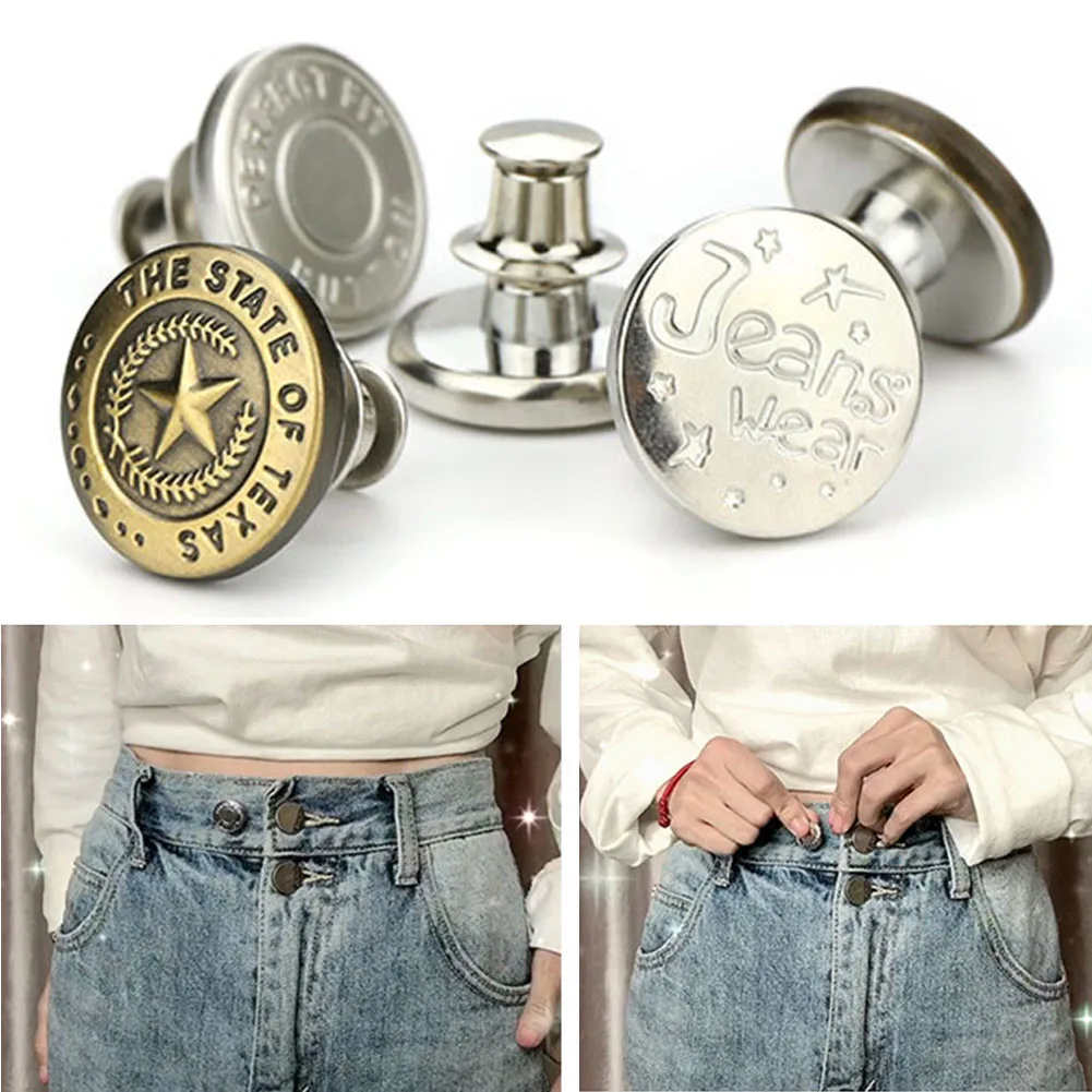 2 комплекта металлические застежки для брюк и джинсов|Пуговицы| |