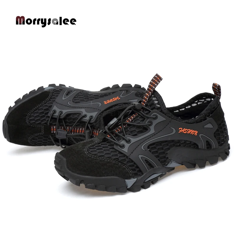 Summer Breathable Men Hiking Shoes  Mesh Outdoor Men Sneakers Climbing Shoes Men Sport Shoes Quick-dry Water Shoes
