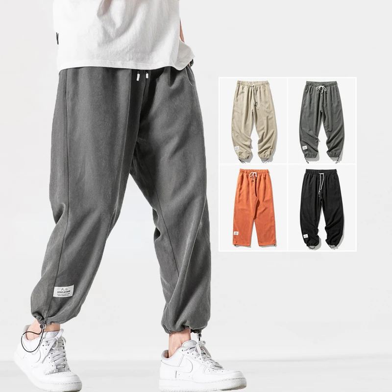 

2021 Men Casual Pants Autumn Sportsweat Joogers Sweatpants Gyms Fitness Loose Trousers Fashion Hip Hop Plus Size Big Pants Men