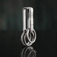 luxury titanium men belt car key chain upscale ultra lightweight edc waist hanging key ring holder keychain fathers day gifts