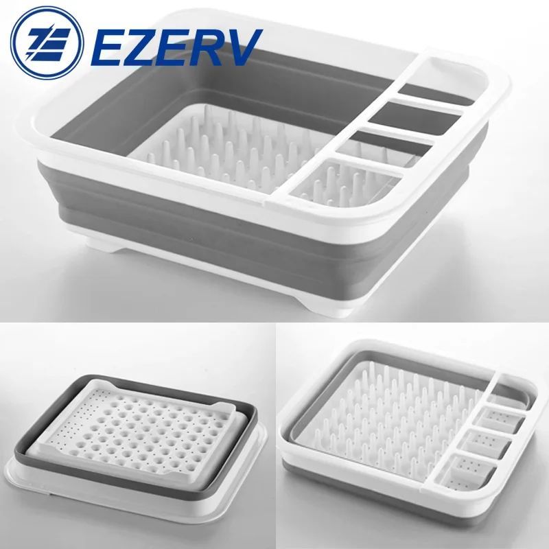 Складное блюдо для кемпера Автомобильная стойка посуды портативная чаша