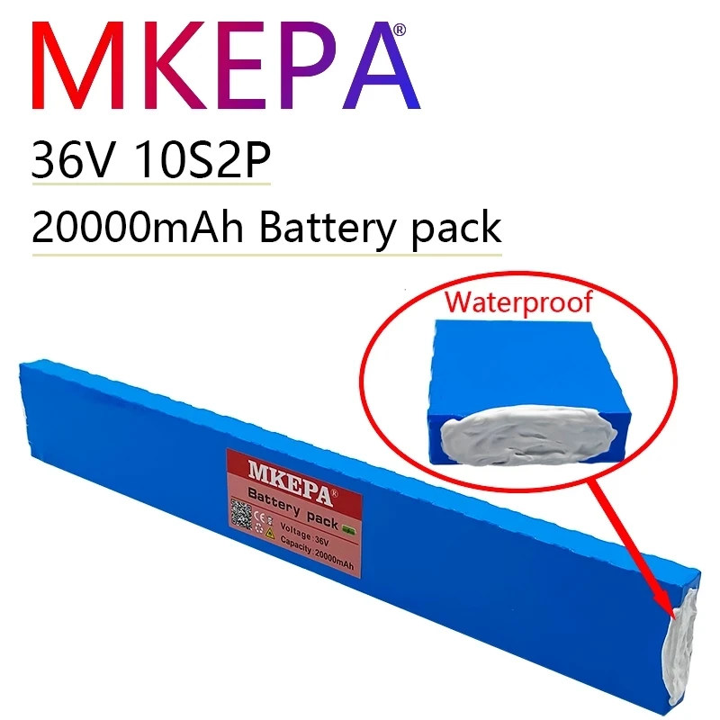 

36V 10S2P 20Ah Built-in 20A BMS with Holder 18650 Lithium Ion Battery Pack Extended Batteries for M365 Pro Electric Scooter