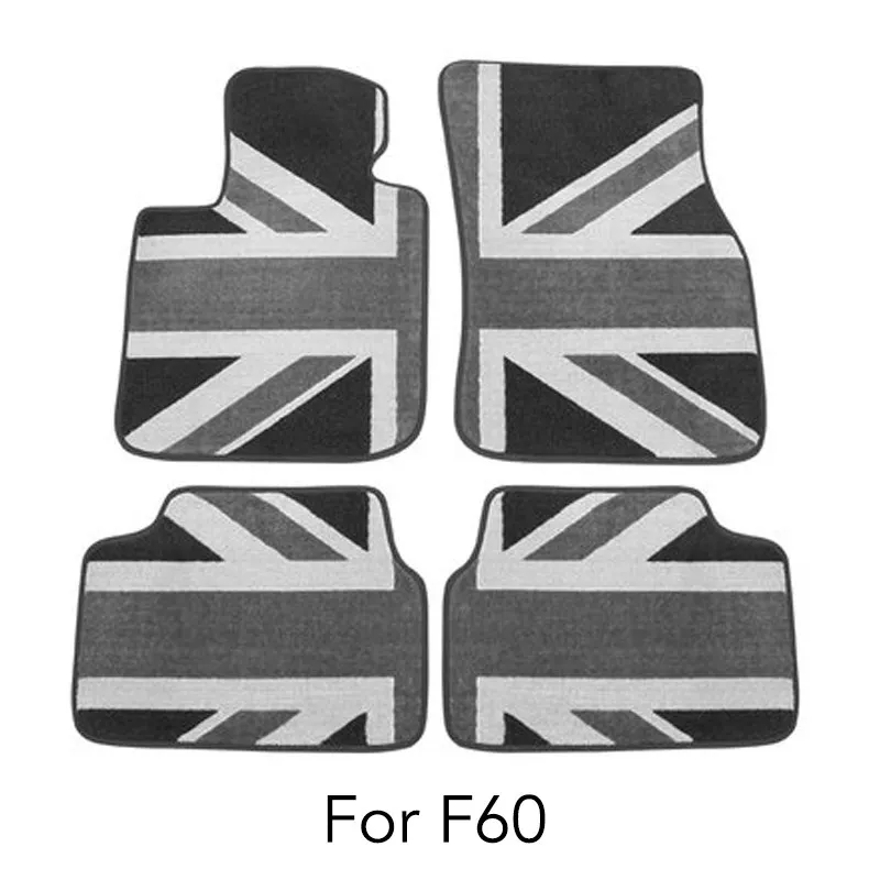 Gray F60 Автомобильные коврики, Нескользящие Коврики для ног, ковровое покрытие для Mini Cooper R55 R56 R57 R60 R61 F54 F55 F56 F57 F60 земляк, аксессуары - Название цвета: Gray F60