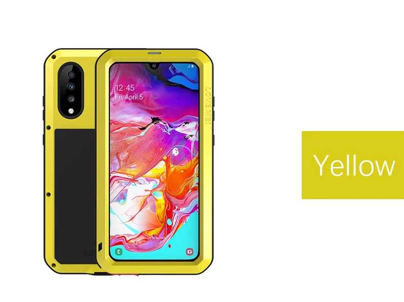 Для samsung Galaxy A70 чехол LOVE MEI ударопрочный грязезащитный водостойкий металлический защитный чехол для телефона для samsung Galaxy A70