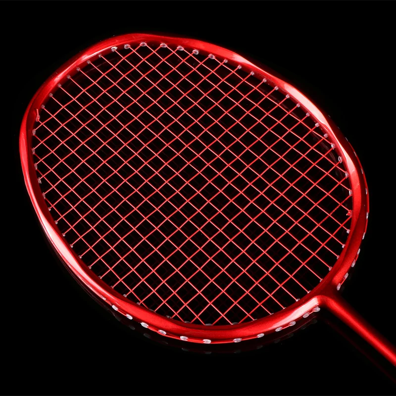 

New Powerful Mini ball face badminton racket strong 28Lbs ultra light 4U badminton Full carbon rackets racquet Primary amateur