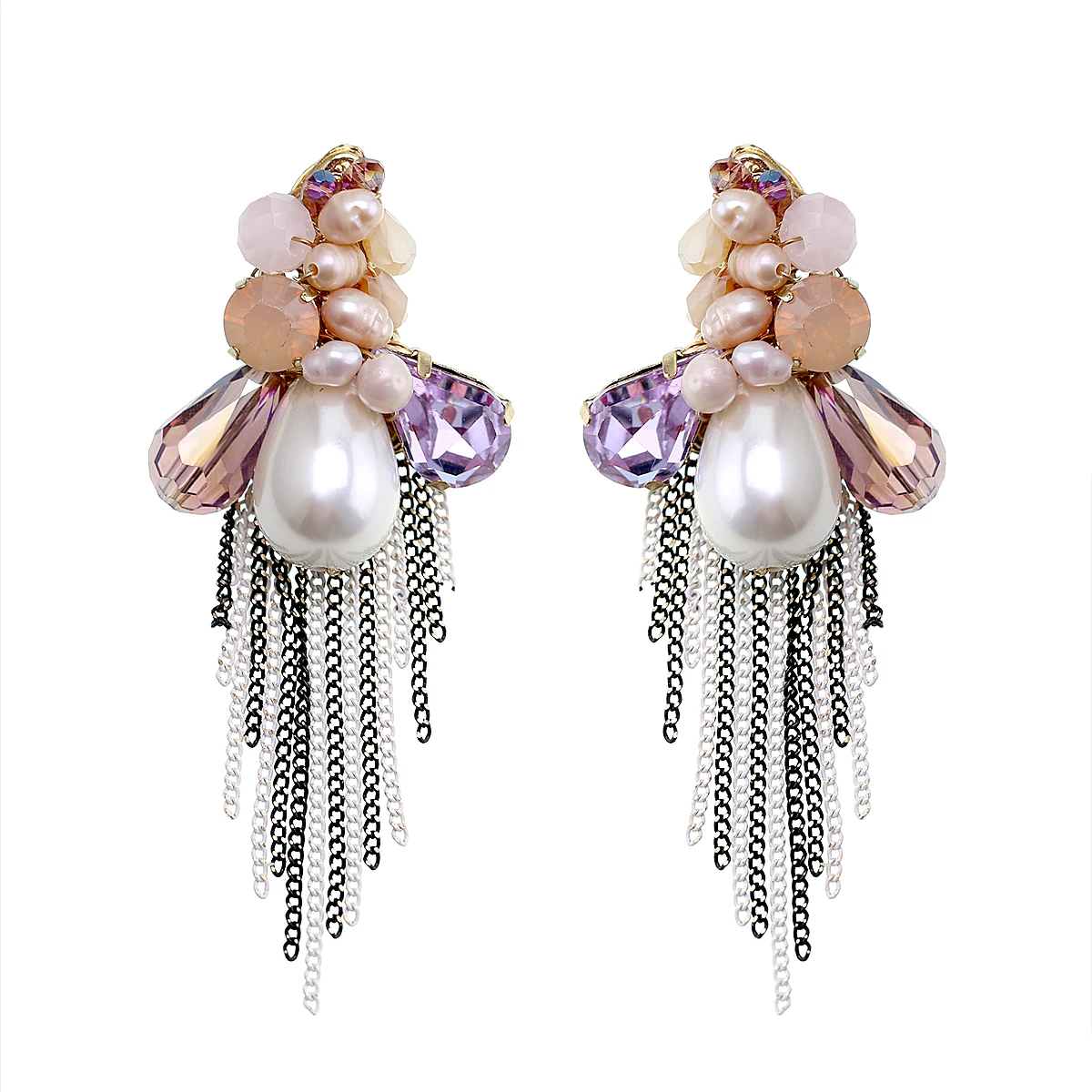 Серьги подвески HAHATOTO женские висячие ювелирные украшения с пресноводными