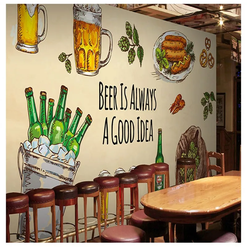 Прямая доставка фото обои пиво жареная курица бургер современный промышленный