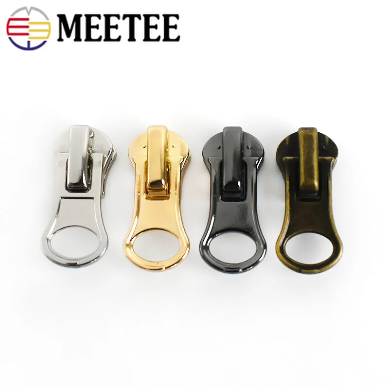 Meetee 20/50pcs 5# Zipper Silder for Metal Zippers Head Puller DIY Bag Jacket Zip Slider Clothes Zips Repair Fitting | Дом и сад