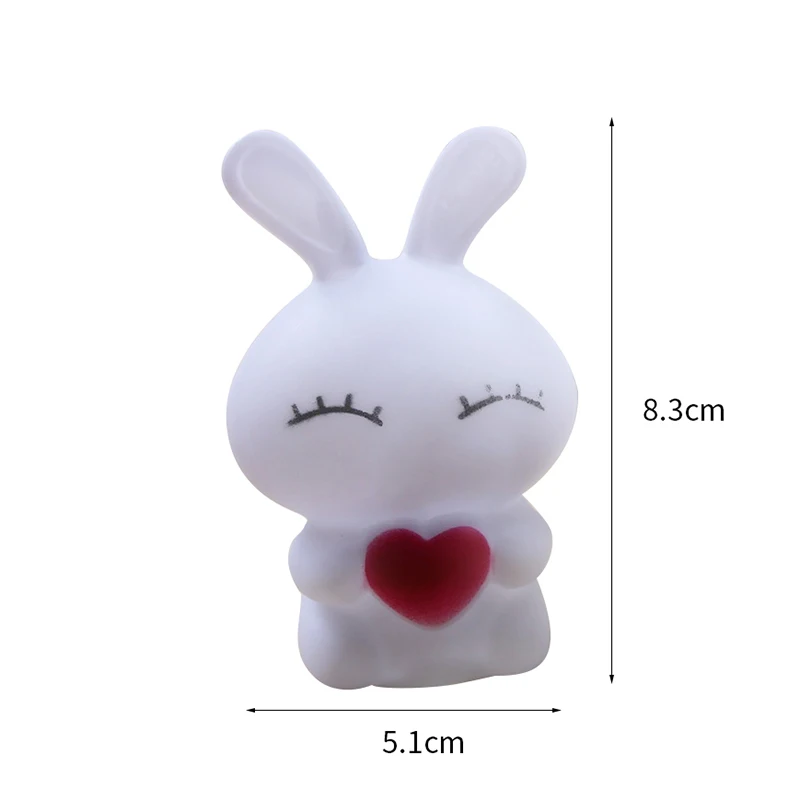 Cartoon Rabbit LED Night Light For Children Gift Color Changing Lamp Home Bedroom Wedding Party Decoration 1PC | Освещение