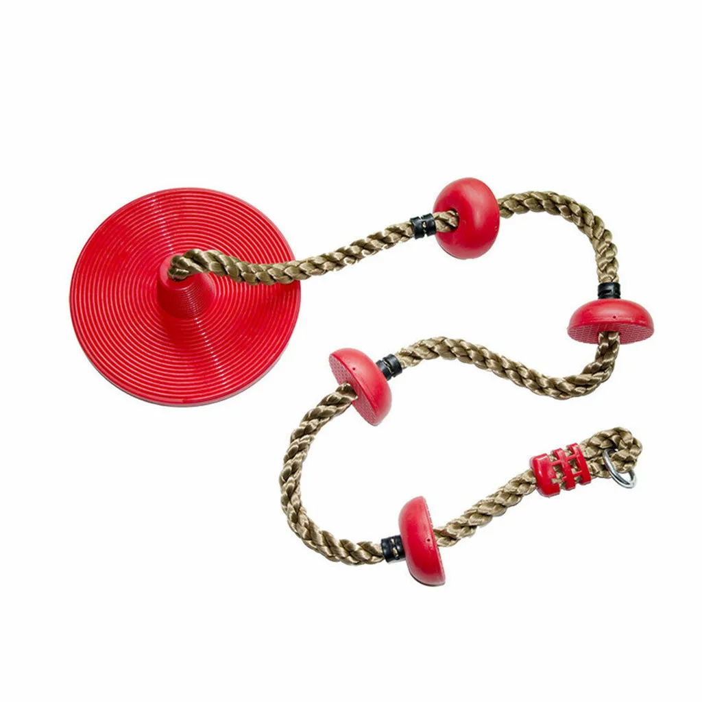 

12'' Kids Tree Swing Climbing Rope with Platforms,Disc Tree Swing Seat,Outdoor Indoor Swings and Swing Set Accessories