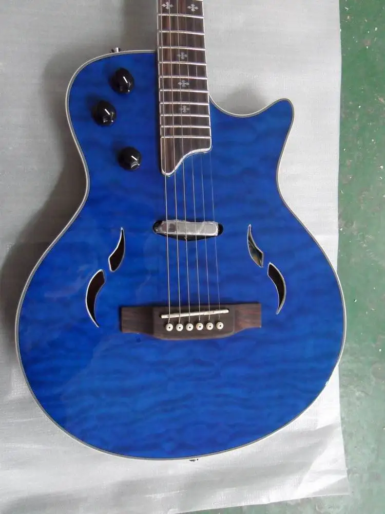 Free Shipping New T5 Model electric Guitar In Blue Burst 130315 |