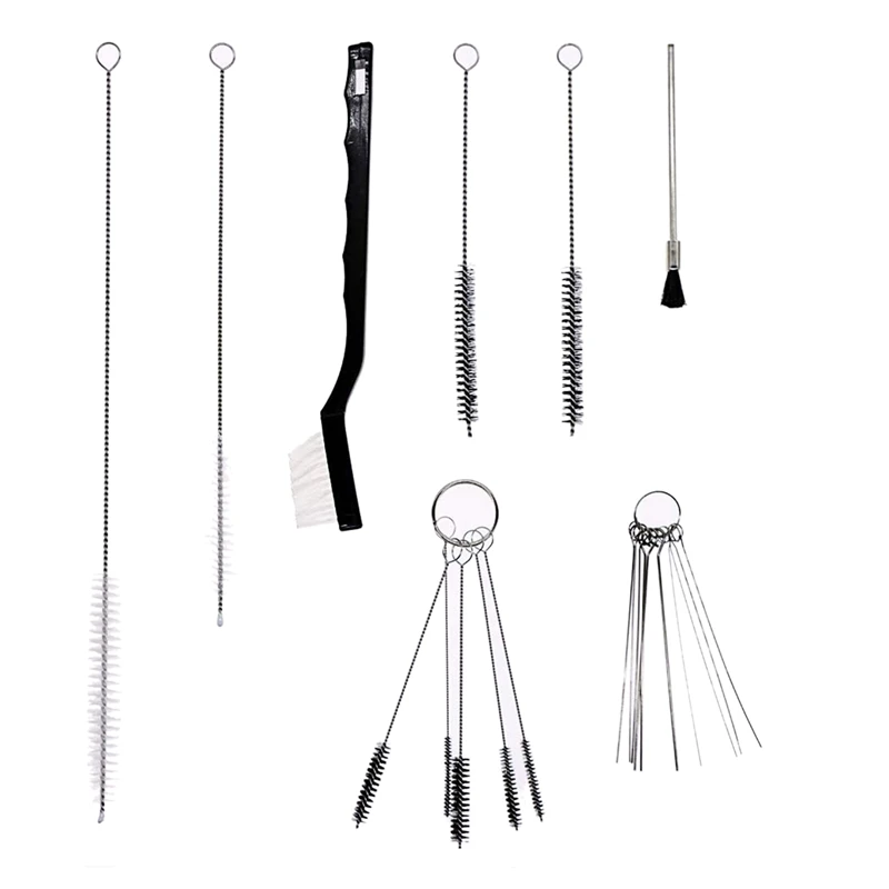 

17Pcs Airbrush Spray Tool Nozzle Cleaning Repair Tool Kit Needle & Brush Set