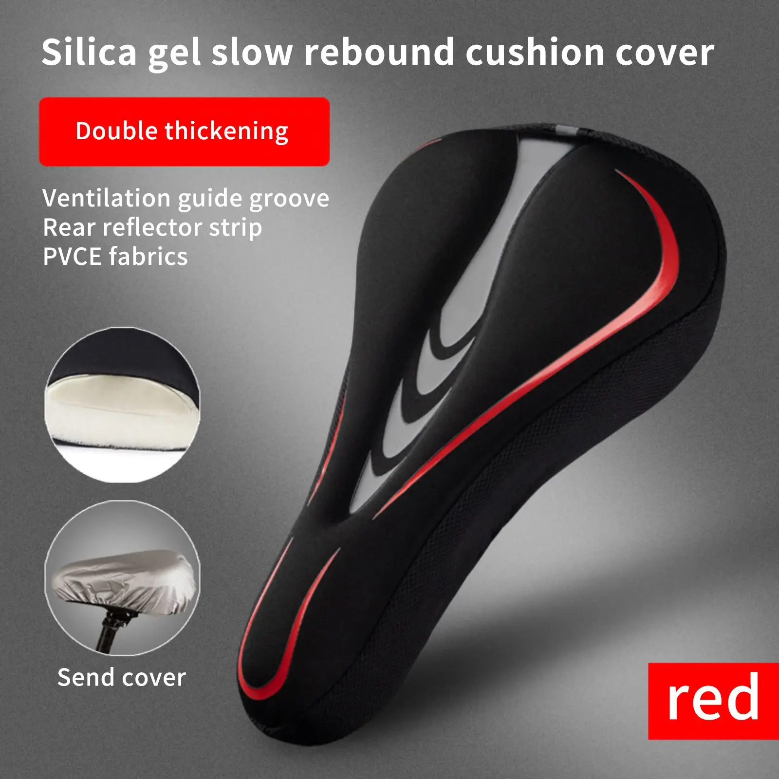 

Bike Saddle Seat Soft Comfortable Bicycle Back Seat Cushion Cycling Saddle Cover