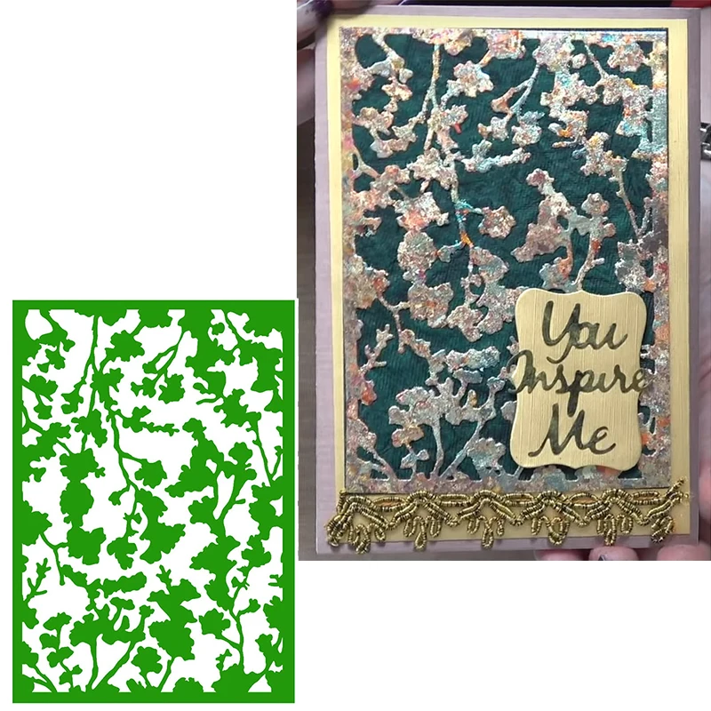 Металлические Вырубные штампы с цветочным рисунком вырубные узором листьев и