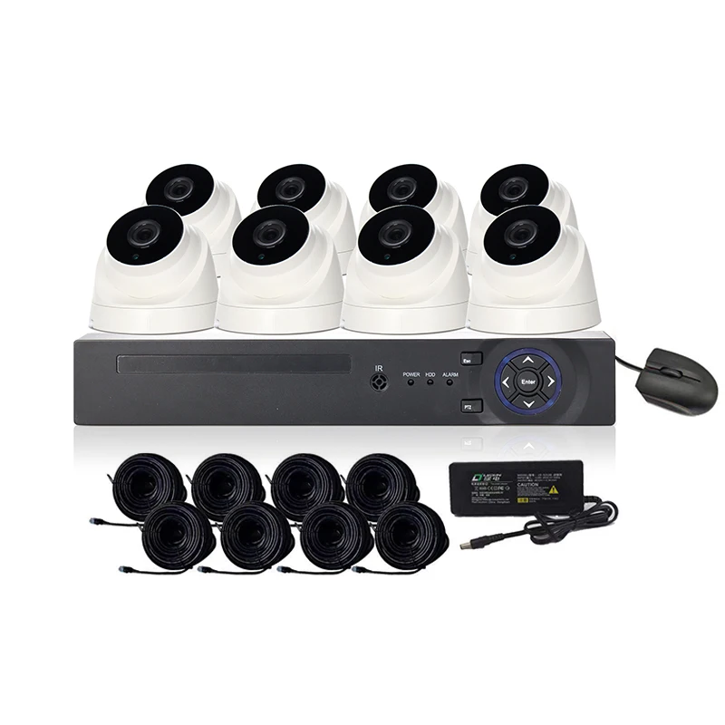 Сетевая камера видеонаблюдения HD POE ONVIF CCTV с ночным видением H.265 комплект