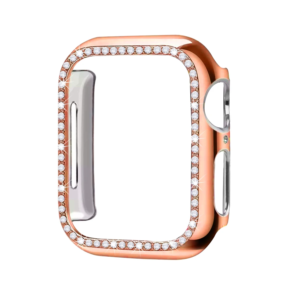 Чехол со стразами для Apple watch band 5 4 3 2 1 чехол крышка 44 мм 40 мм 42 мм 38 мм iwatch band Crystal защитный бампер