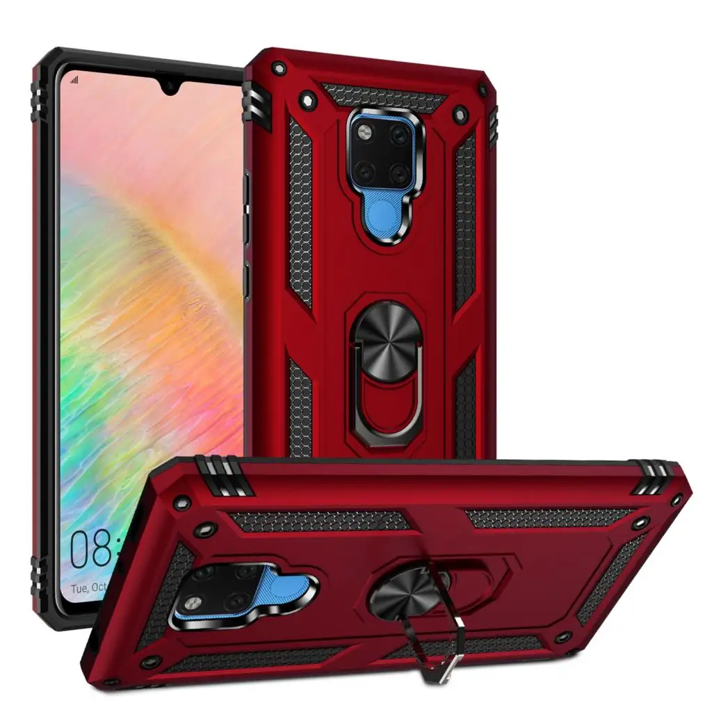 Luxury Shockproof Car Holder Ring Magnet Case On The For Huawei Mate 20X Bumper 20 X 5G Soft Protector Cover | Мобильные телефоны и
