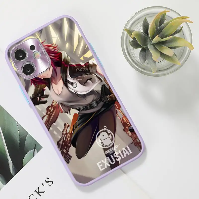 

Exusiai Arknights Phone Case Color Matte Transparent for iPhone 7 8 11 12 s mini pro X XS XR MAX Plus funda