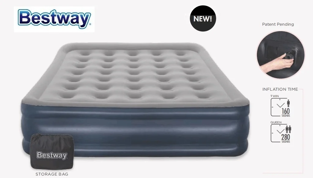 67598 Bestway 191x97x43 см краеугольный камень двойная воздушная кровать со встроенным