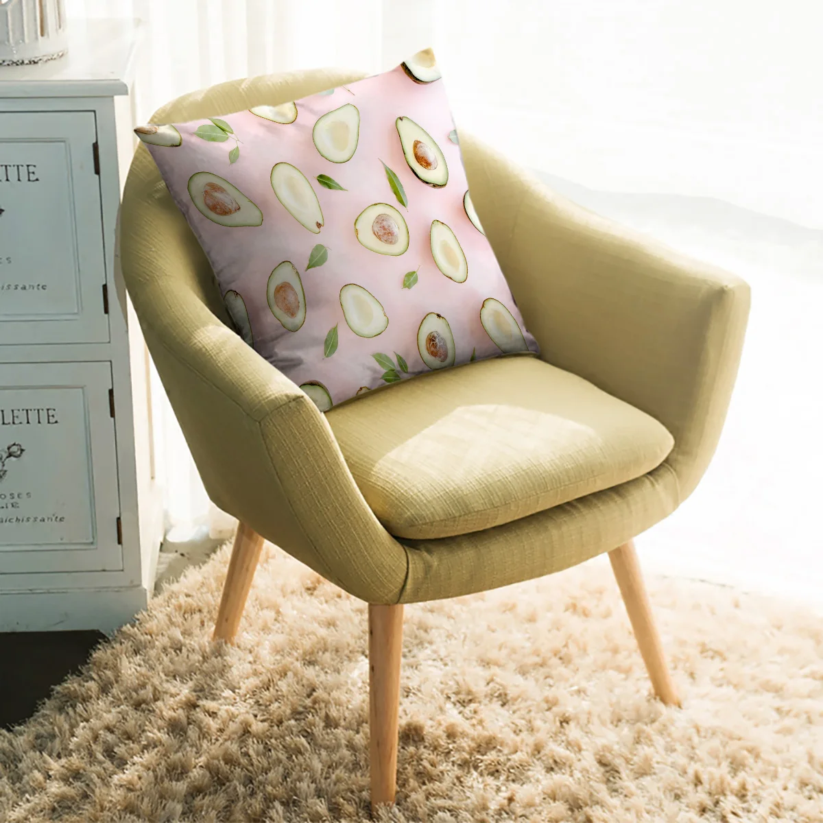 Авокадо Южноамериканская Груша фрукты Милая Двусторонняя плюшевая наволочка