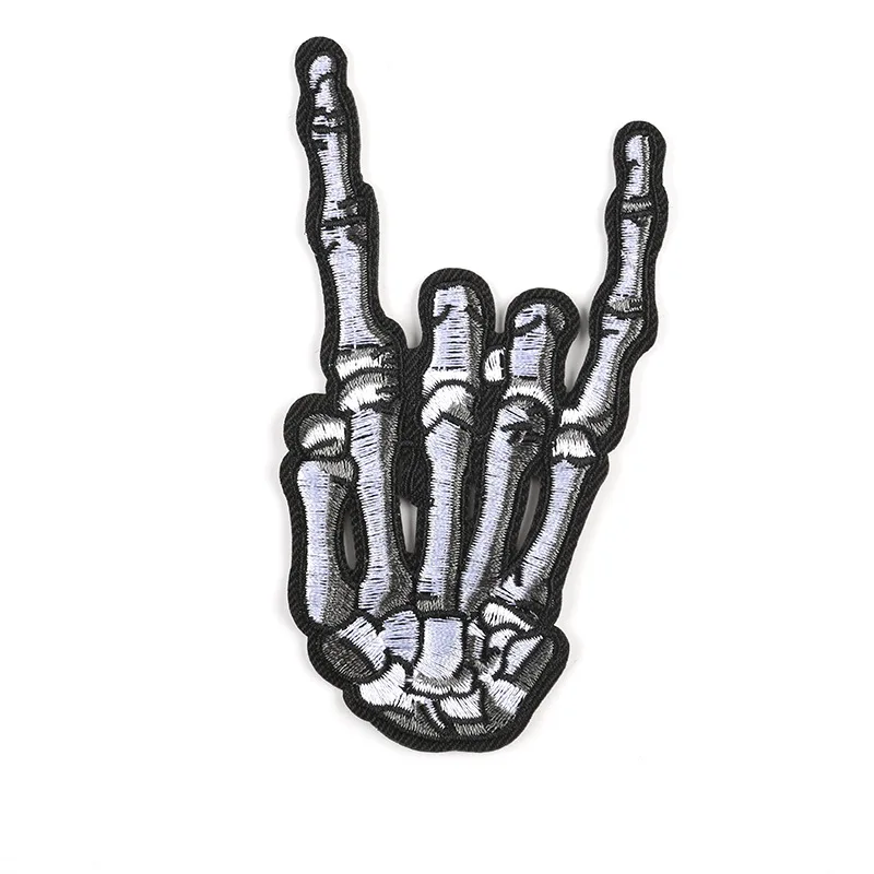 Новая нашивка с жестами на палец для руки байкера скелета панк рок очень странные