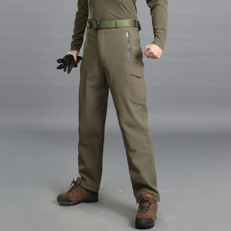PAVEHAWK лыжные Водонепроницаемый штаны Зимние теплые Softshell флисовые брюки для