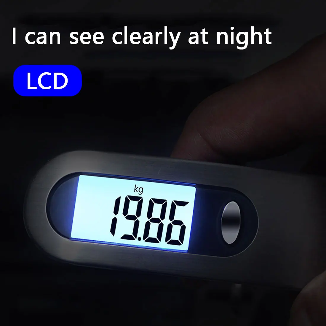 

Smart LCD Digital Display Electronic Scale Mini Portable Kitchen Scale 50kg/110lb Household Portable Hanging Weighing Tool